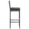 Ensemble de bar d'extérieur 7 pcs coussins Résine tressée Gris 622129622129