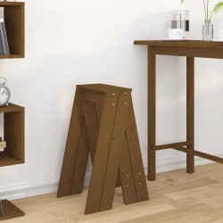 Tabourets lot de 2 marron miel 40x40x75 cm bois massif de pin 622130622130