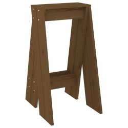 Tabourets lot de 2 marron miel 40x40x75 cm bois massif de pin 622130622130