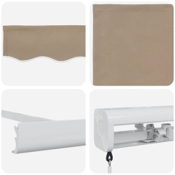 Auvent rétractable Beige 300 x 250 cm Toile et Aluminium 622131622131