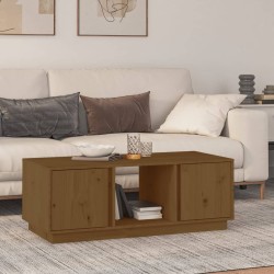 Table basse Marron miel 110x50x40 cm Bois massif de pin 622134622134