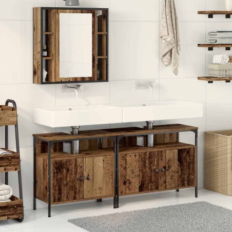 Meubles de salle de bain 3 pcs Marron Bois d'ingénierie 622135622135