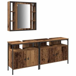 Meubles de salle de bain 3 pcs Marron Bois d'ingénierie 622135622135