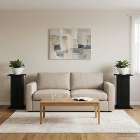 Support de Plante 2 pcs Noir 30,5 x 30 x 60,5 cm 622136622136