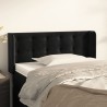 Tête de lit avec oreilles Noir 103x16x78/88 cm Velours 622137622137