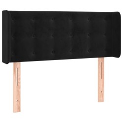 Tête de lit avec oreilles Noir 103x16x78/88 cm Velours 622137622137