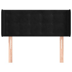 Tête de lit avec oreilles Noir 103x16x78/88 cm Velours 622137622137