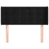 Tête de lit avec oreilles Noir 103x16x78/88 cm Velours 622137622137