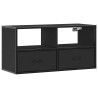 Meuble TV noir 80x31x39,5 cm bois d'ingénierie et métal 622143622143
