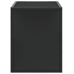 Meuble TV noir 80x31x39,5 cm bois d'ingénierie et métal 622143622143