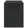 Meuble TV noir 80x31x39,5 cm bois d'ingénierie et métal 622143622143