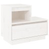 Tables de chevet 2 pcs Blanc 60x34x51 cm Bois de pin solide 622146622146