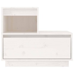 Tables de chevet 2 pcs Blanc 60x34x51 cm Bois de pin solide 622146622146