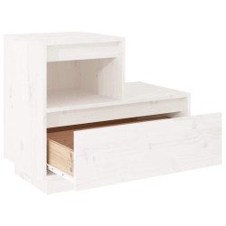 Tables de chevet 2 pcs Blanc 60x34x51 cm Bois de pin solide 622146622146