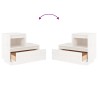 Tables de chevet 2 pcs Blanc 60x34x51 cm Bois de pin solide 622146622146