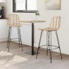 Chaise de bar 2 pcs 44 x 52 x 111 cm Rotin et métal 622147622147