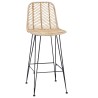 Chaise de bar 2 pcs 44 x 52 x 111 cm Rotin et métal 622147622147