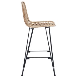 Chaise de bar 2 pcs 44 x 52 x 111 cm Rotin et métal 622147622147