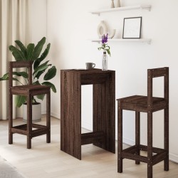 Table de bar chêne marron 51x50x103,5 cm bois d'ingénierie 622152622152