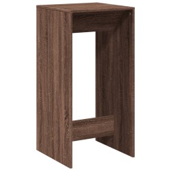 Table de bar chêne marron 51x50x103,5 cm bois d'ingénierie 622152622152