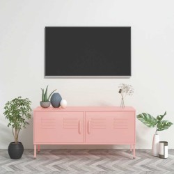 Meuble TV Rose 105x35x50 cm Acier 622155622155