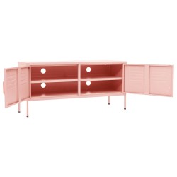 Meuble TV Rose 105x35x50 cm Acier 622155622155