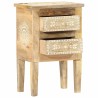Table de chevet peinte à la main 40x30x60 cm Bois de manguier 622159622159