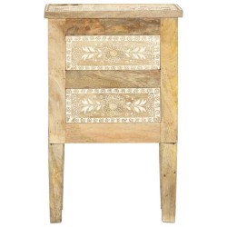 Table de chevet peinte à la main 40x30x60 cm Bois de manguier 622159622159