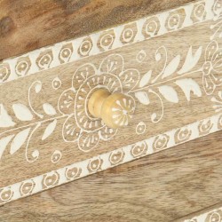 Table de chevet peinte à la main 40x30x60 cm Bois de manguier 622159622159