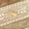 Table de chevet peinte à la main 40x30x60 cm Bois de manguier 622159622159