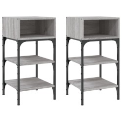 Tables de chevet 2 pcs sonoma gris 35x34,5x70cm bois ingénierie 622161622161