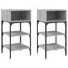 Tables de chevet 2 pcs sonoma gris 35x34,5x70cm bois ingénierie 622161622161