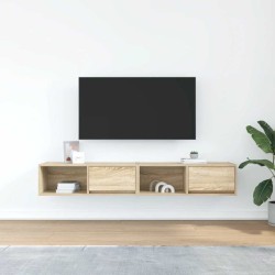 Meubles TV 2 pcs chêne sonoma 80x31x25,5 cm bois d'ingénierie 622162622162