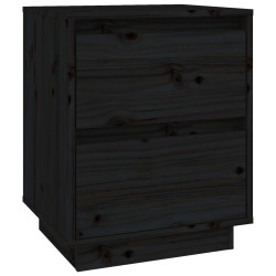 Tables de chevet 2 pcs Noir 40x35x50 cm Bois de pin solide 622163622163
