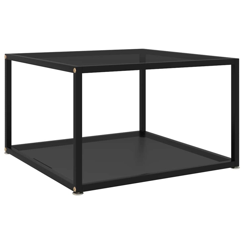Table basse Noir 60x60x35 cm Verre trempé 622164622164