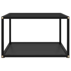 Table basse Noir 60x60x35 cm Verre trempé 622164622164