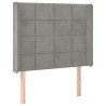 Tête de lit à LED Gris clair 103x16x118/128 cm Velours 622166622166
