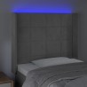 Tête de lit à LED Gris clair 103x16x118/128 cm Velours 622166622166