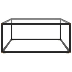 Table basse Noir avec verre trempé 80x80x35 cm 622168622168