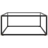 Table basse Noir avec verre trempé 80x80x35 cm 622168622168