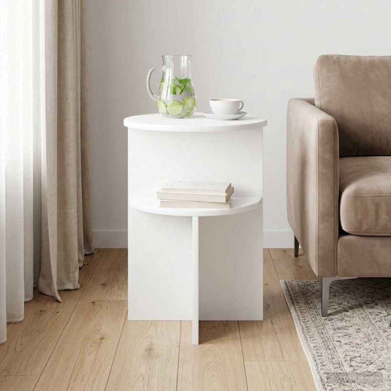 Table d'appoint Blanc Ø 39,5 x 55 cm Bois d'ingénierie 622171622171