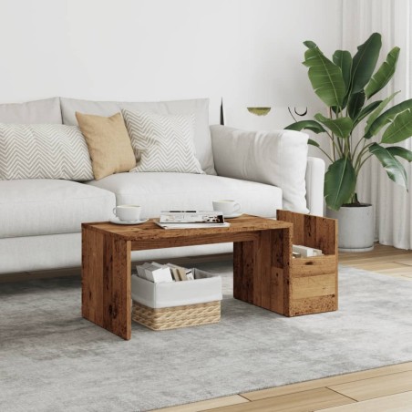 Table basse vieux bois 90x45x35 cm bois d'ingénierie 622173622173