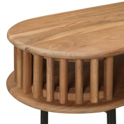 Table d'appoint faite main Brun Teck 90 x 30 x 75 cm 622175622175