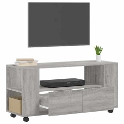 Meuble TV sonoma gris 102x34,5x43 cm bois d'ingénierie 622178622178