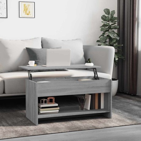 Table basse sonoma gris 102x50x52,5 cm bois d'ingénierie 622183622183