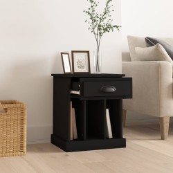 Table de chevet noir 43x36x50 cm 622184622184