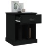 Table de chevet noir 43x36x50 cm 622184622184
