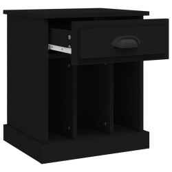 Table de chevet noir 43x36x50 cm 622184622184