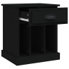 Table de chevet noir 43x36x50 cm 622184622184