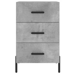 Table de chevet gris béton 40x40x66 cm bois d'ingénierie 622186622186